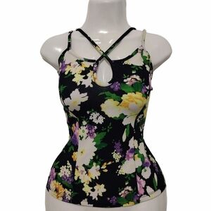 Line Up - Floral Spaghetti Straps Blouse